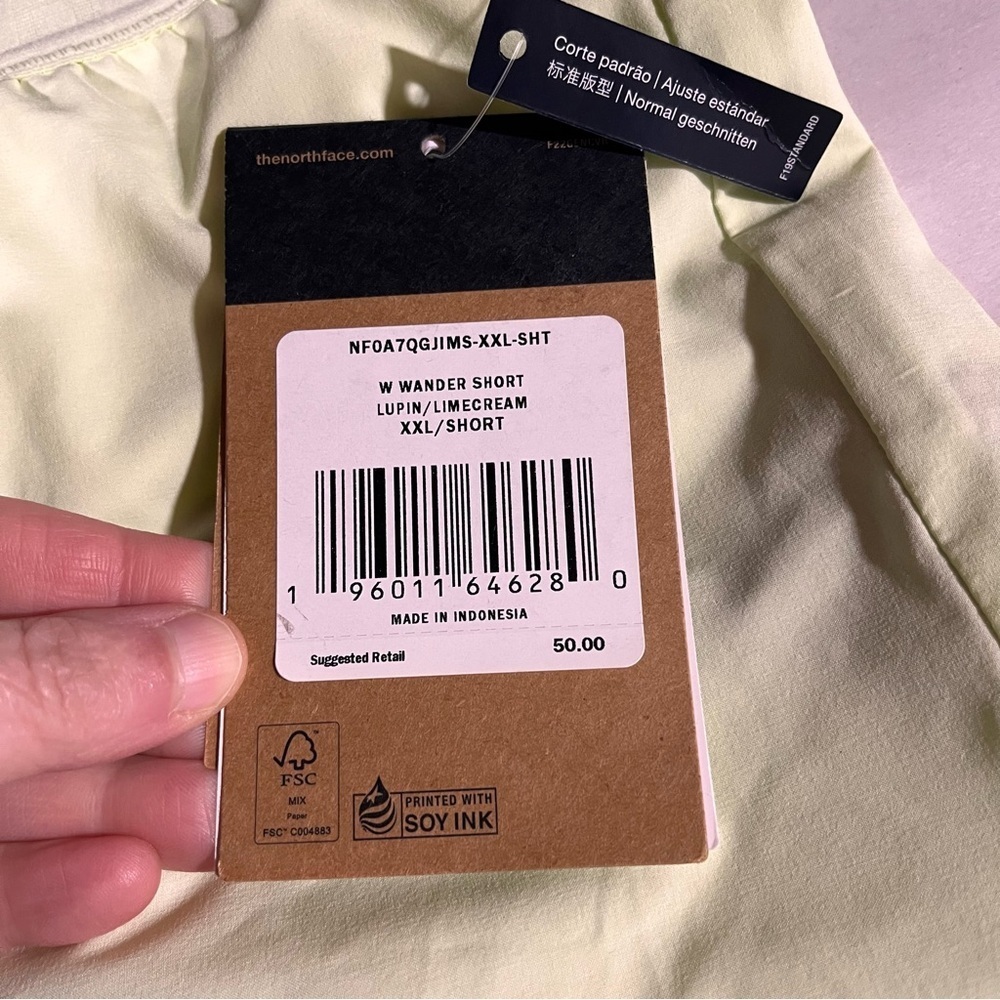 The North Face NEW Wander Short in Lupin and Limecream XXL - Picture 8 of 12